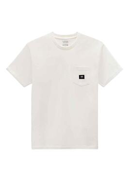 T-Shirt Vans Tessuto Patch Bianco per Uomo