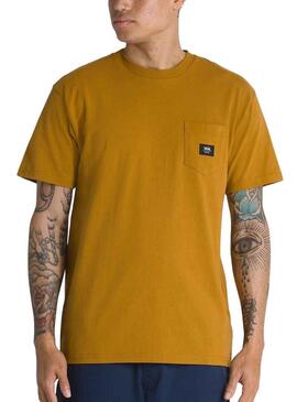 T-Shirt Vans Tessuto Patch Giallo per Uomo