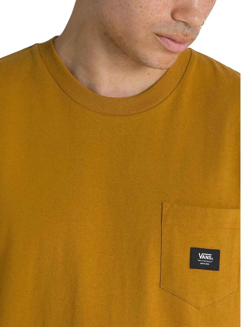 T-Shirt Vans Tessuto Patch Giallo per Uomo