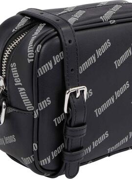 Borsa Tommy Jeans Mosto Camera Print Nero Donna