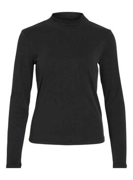 T-Shirt Vila Vilullu Rollneck Nero per Donna