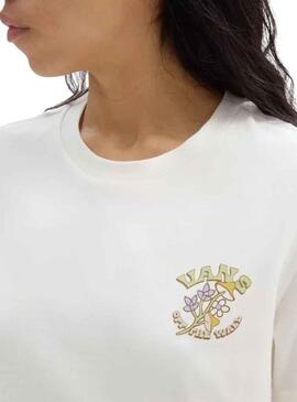 T-Shirt Vans Paisley Fly Bianco per Donna