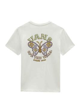 T-Shirt Vans Paisley Fly Bianco per Donna