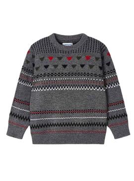 Pullover Mayoral Motivi Grigio per Bambino