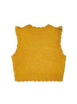 Gilet Mayoral Tricot Giallo per Bambina