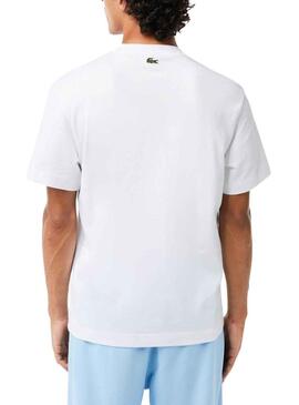 T-Shirt Lacoste Insignias Bianco per Uomo