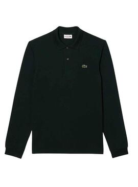 Polo Maniche a costine con bordo colletto Lacoste Verde Uomo