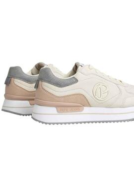 Sneakers Pepe Jeans Rusper Beige minimale Donna