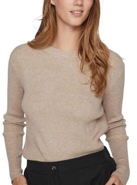 Pullover Vila Vicomfy Beige per Donna