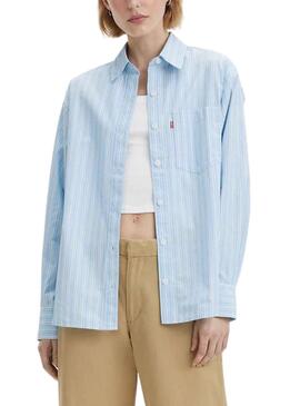 Camicia Levis Nola Jenny Stripe Blu per Donna