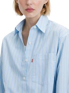 Camicia Levis Nola Jenny Stripe Blu per Donna