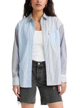 Camicia Levis Nola Lorelai Stripe Blu per Donna