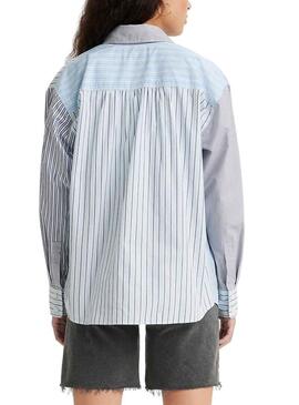 Camicia Levis Nola Lorelai Stripe Blu per Donna