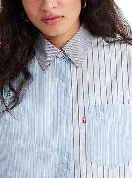 Camicia Levis Nola Lorelai Stripe Blu per Donna