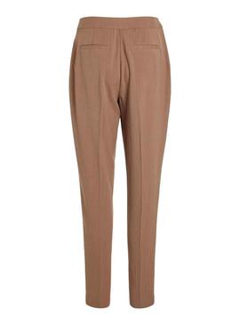 Pantalonies Vila Vistriker Elenco Camel per Donna