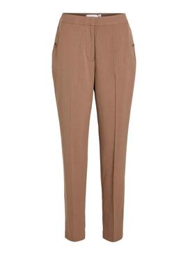 Pantalonies Vila Vistriker Elenco Camel per Donna