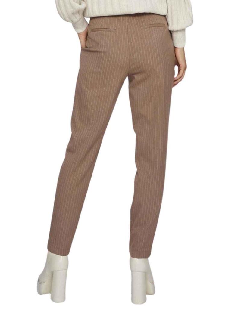 Pantalonies Vila Vistriker Elenco Camel per Donna