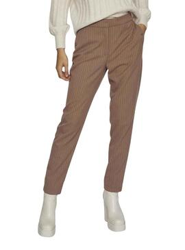 Pantalonies Vila Vistriker Elenco Camel per Donna