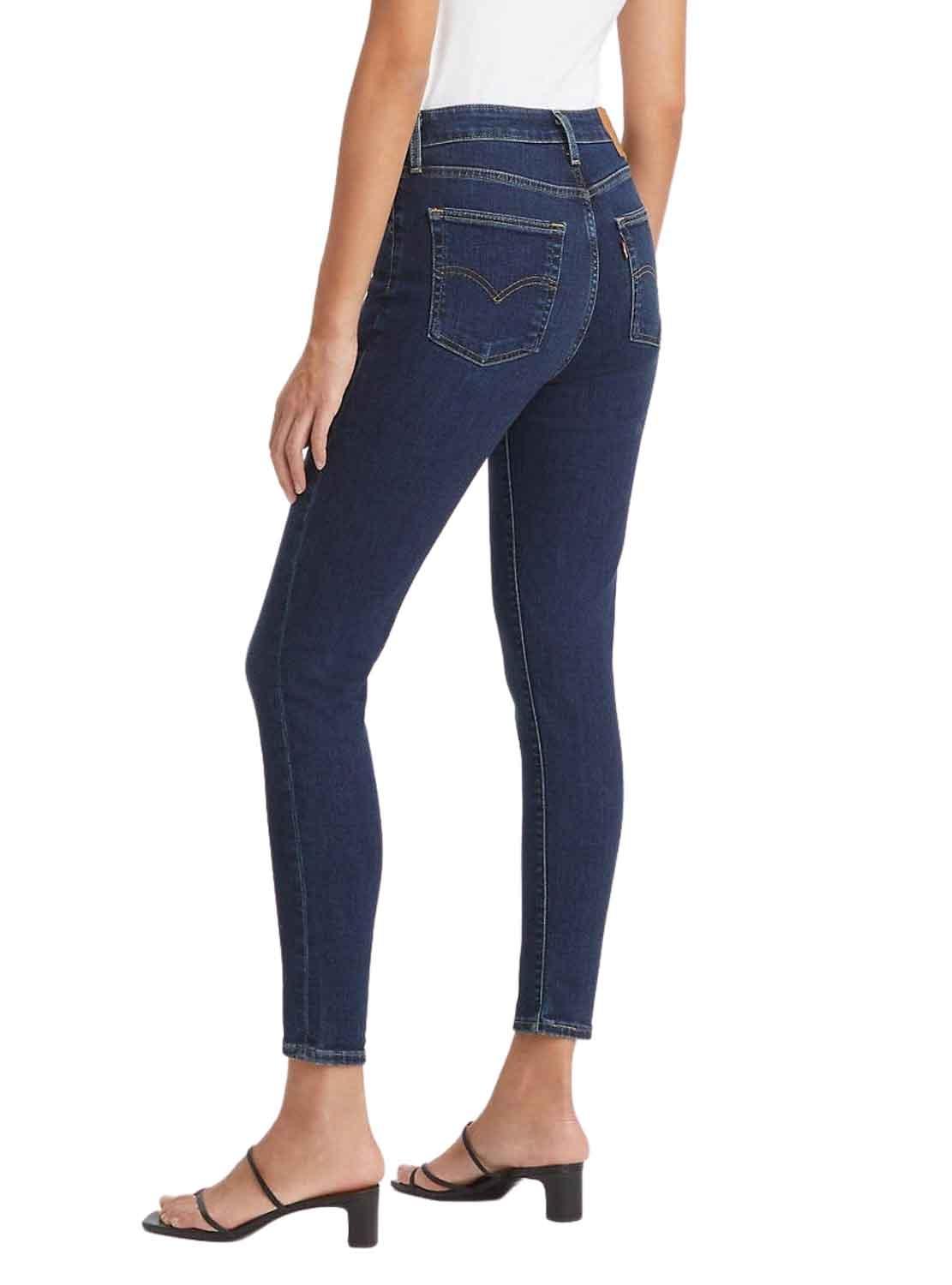 Pantaloni Jeans Levis 721 Skinny Blu Onda Donna