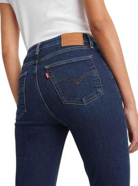 Pantaloni Jeans Levis 721 Skinny Blu Onda Donna