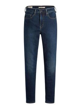 Pantaloni Jeans Levis 721 Skinny Blu Onda Donna