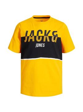 T-Shirt Jack e Jones Viking Giallo Bambino