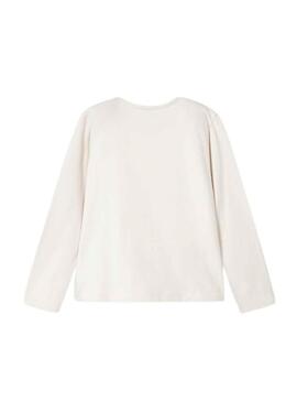 T-Shirt Mayoral Beige Applicazioni per Bambina