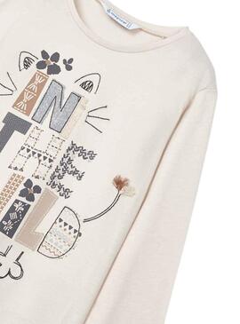 T-Shirt Mayoral In The Beige selvaggio per Bambina