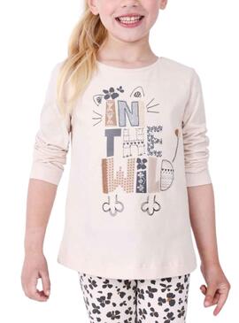 T-Shirt Mayoral In The Beige selvaggio per Bambina