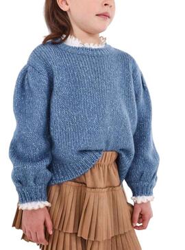 Pullover Mayoral Fantasia Blu per Bambina