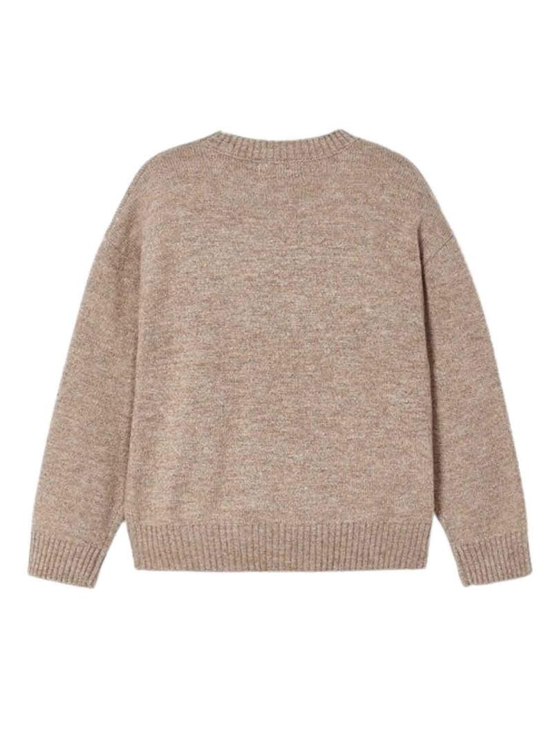 Pullover Mayoral Intarsio Marrone per Bambina