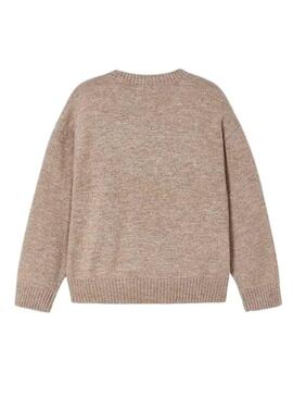 Pullover Mayoral Intarsio Marrone per Bambina