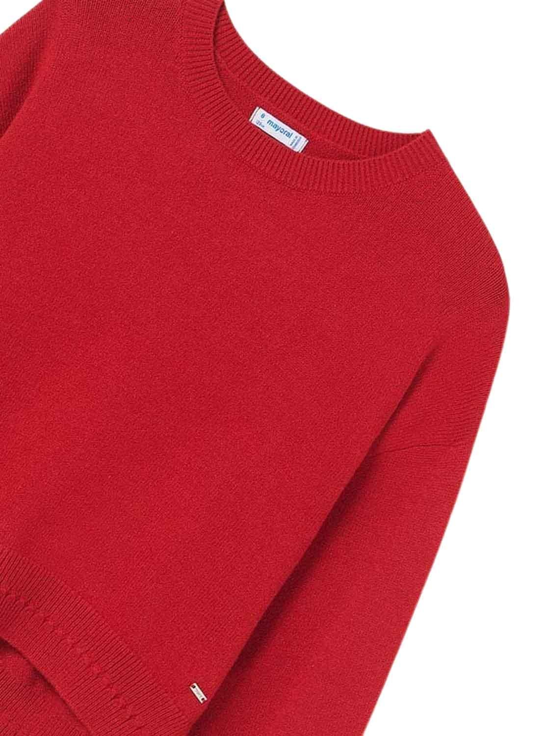 Pullover Mayoral Tricot Base Rosso per Bambina