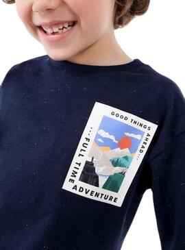 T-Shirt Mayoral Neps Blu Navy per Bambino