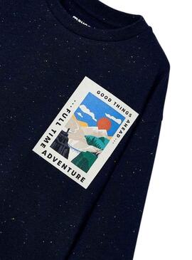 T-Shirt Mayoral Neps Blu Navy per Bambino