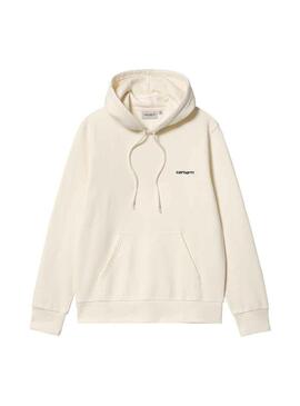 Felpa Carhartt Script Embroidery Bianco Uomo