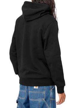 Felpa Carhartt Script Embroidery Nero Uomo