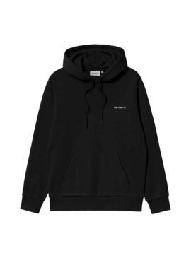 Felpa Carhartt Script Embroidery Nero Uomo