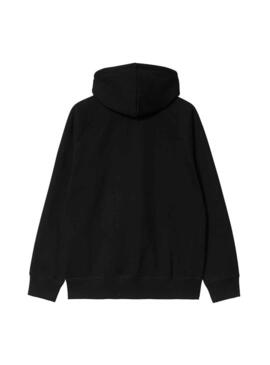 Felpa Carhartt Hooded Chase Nero per Uomo