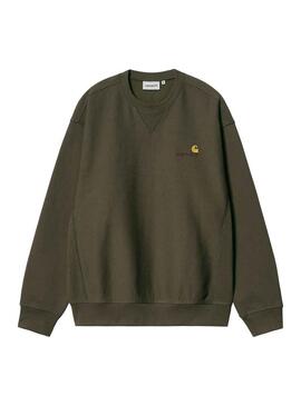 Felpa Carhartt americano Script Verde Uomo