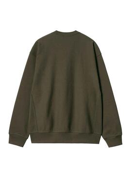 Felpa Carhartt americano Script Verde Uomo