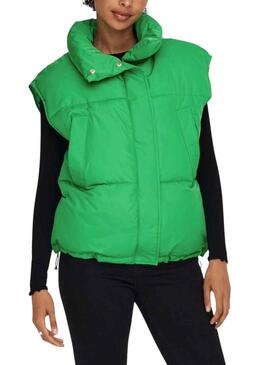 Gilet Only Tenna Verde per Donna