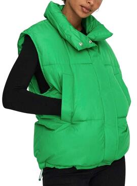 Gilet Only Tenna Verde per Donna