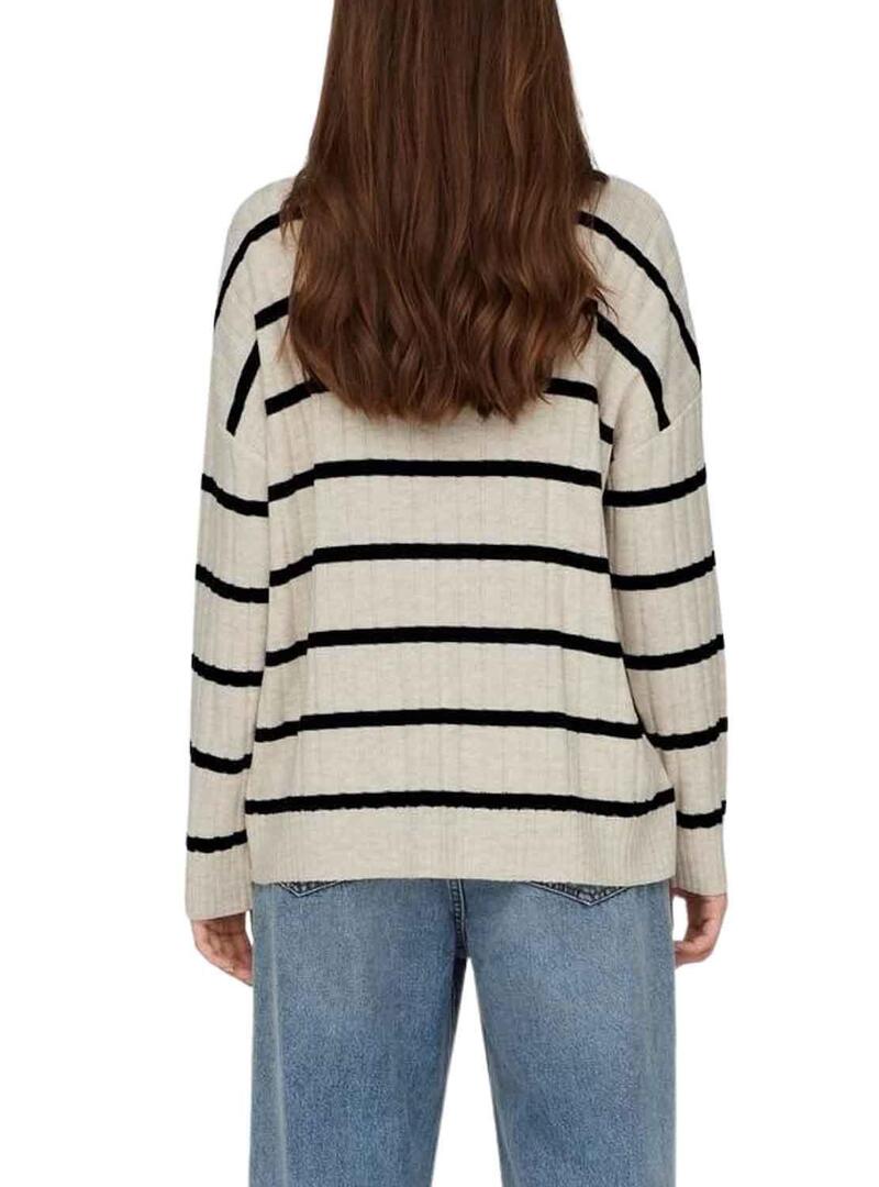 Pullover Only New Tessa Beige per Donna