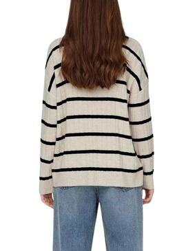 Pullover Only New Tessa Beige per Donna