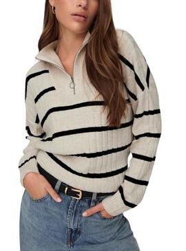 Pullover Only New Tessa Beige per Donna