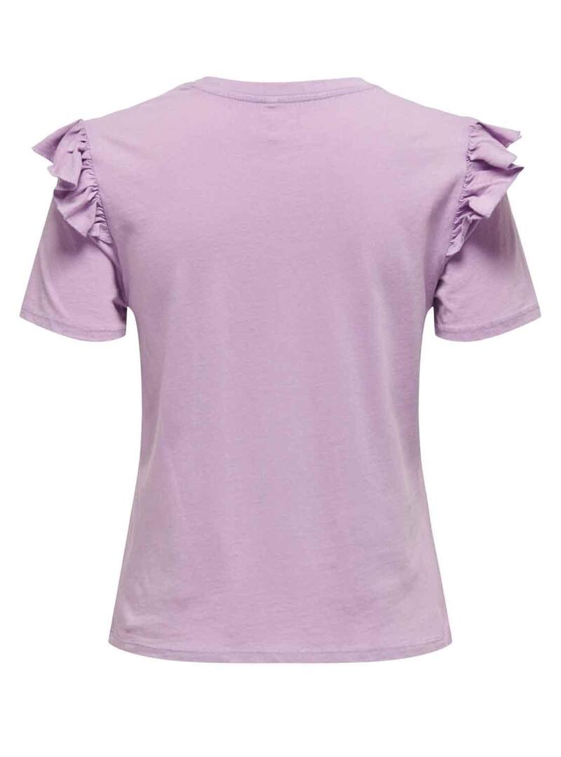 T-Shirt Only Lucy Life Morado per Donna