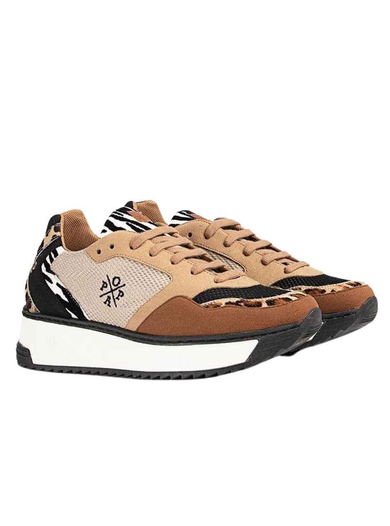 Scarpe Popa Almanzor Animal Nero per Donna