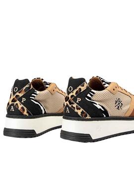 Sneakers Popa Almanzor Animal Nero per Donna