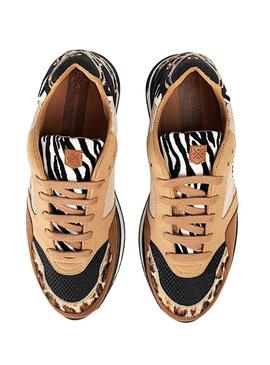 Scarpe Popa Almanzor Animal Nero per Donna